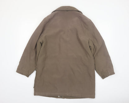 Wishwood Women Brown Size 12 Parka Jacket Mid-Length Lined
