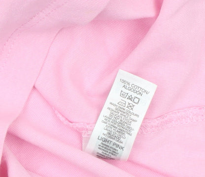 Dunnes Stores Womens Pink 'Italia' Relaxed Cotton T-Shirt Size 16