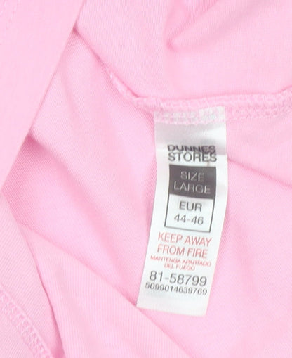 Dunnes Stores Womens Pink 'Italia' Relaxed Cotton T-Shirt Size 16