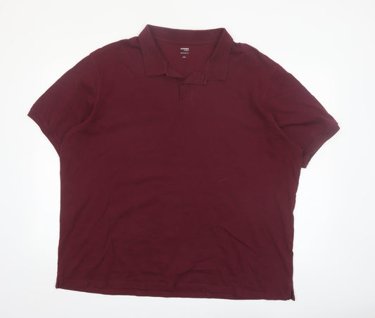 Dunnes Stores Men's Red 3XL Regular Fit Cotton Polo Shirt