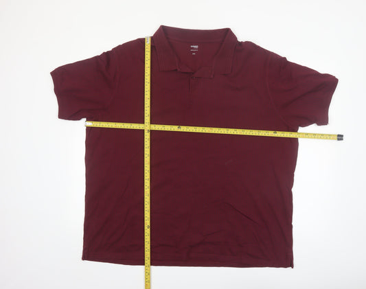 Dunnes Stores Men's Red 3XL Regular Fit Cotton Polo Shirt