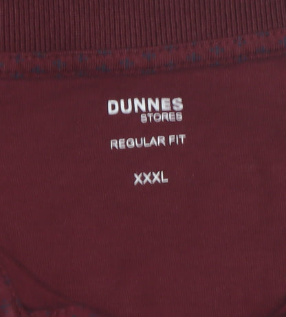 Dunnes Stores Men's Red 3XL Regular Fit Cotton Polo Shirt