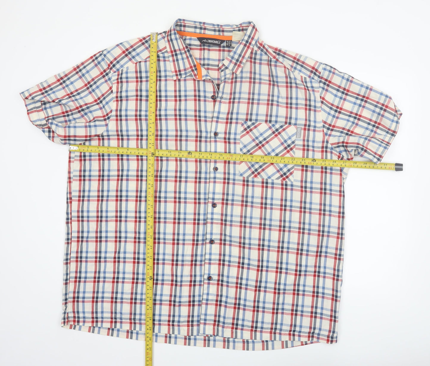 Regatta Men's Multicoloured Check Short Sleeve 3XL Button-Up Shirt