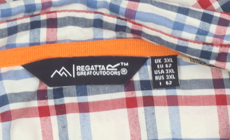 Regatta Men's Multicoloured Check Short Sleeve 3XL Button-Up Shirt