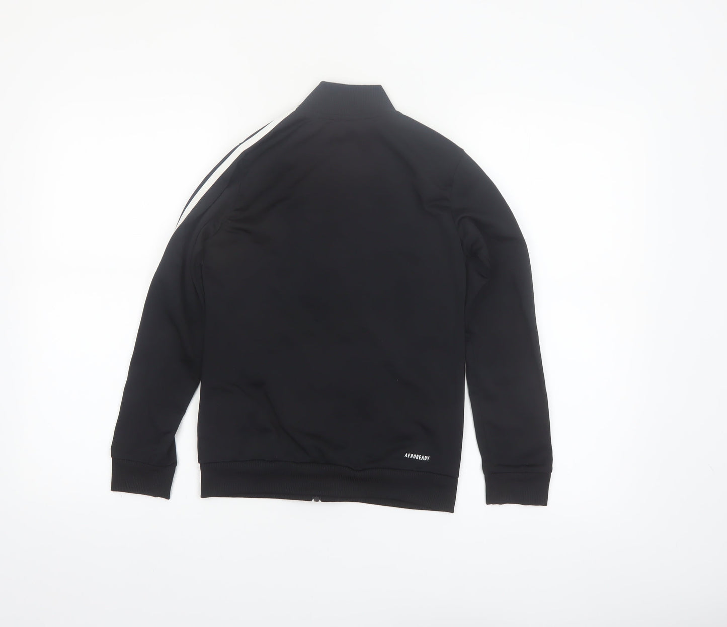 adidas Boys Black 9-10 Years Colourblock Full Zip Track Jacket