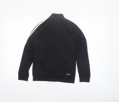 adidas Boys Black 9-10 Years Colourblock Full Zip Track Jacket