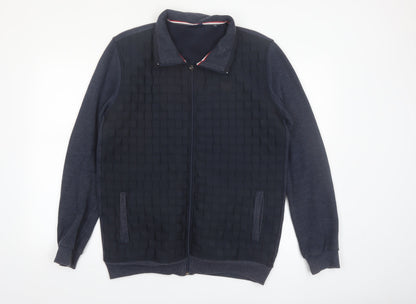 Pre End Men’s Blue Bomber Jacket M Cotton Blend Full Zip