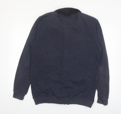 Pre End Men’s Blue Bomber Jacket M Cotton Blend Full Zip