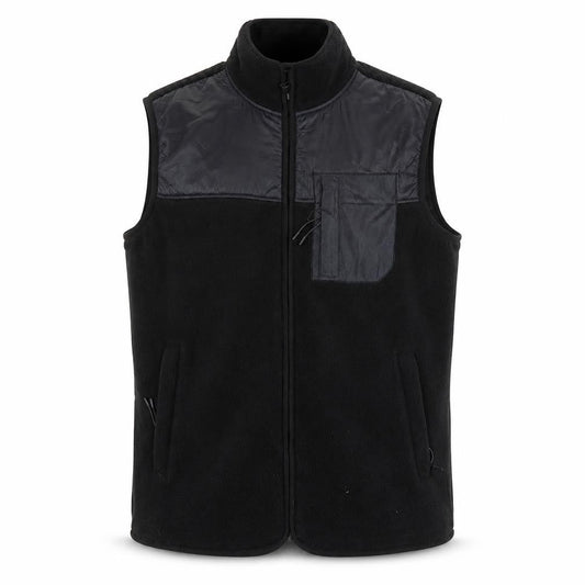 Threadbare Mens Black Fleece Bodywarmer Waistcoat Size M Outdoor Hiking
