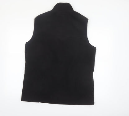 Threadbare Mens Black Fleece Bodywarmer Waistcoat Size M Outdoor Hiking