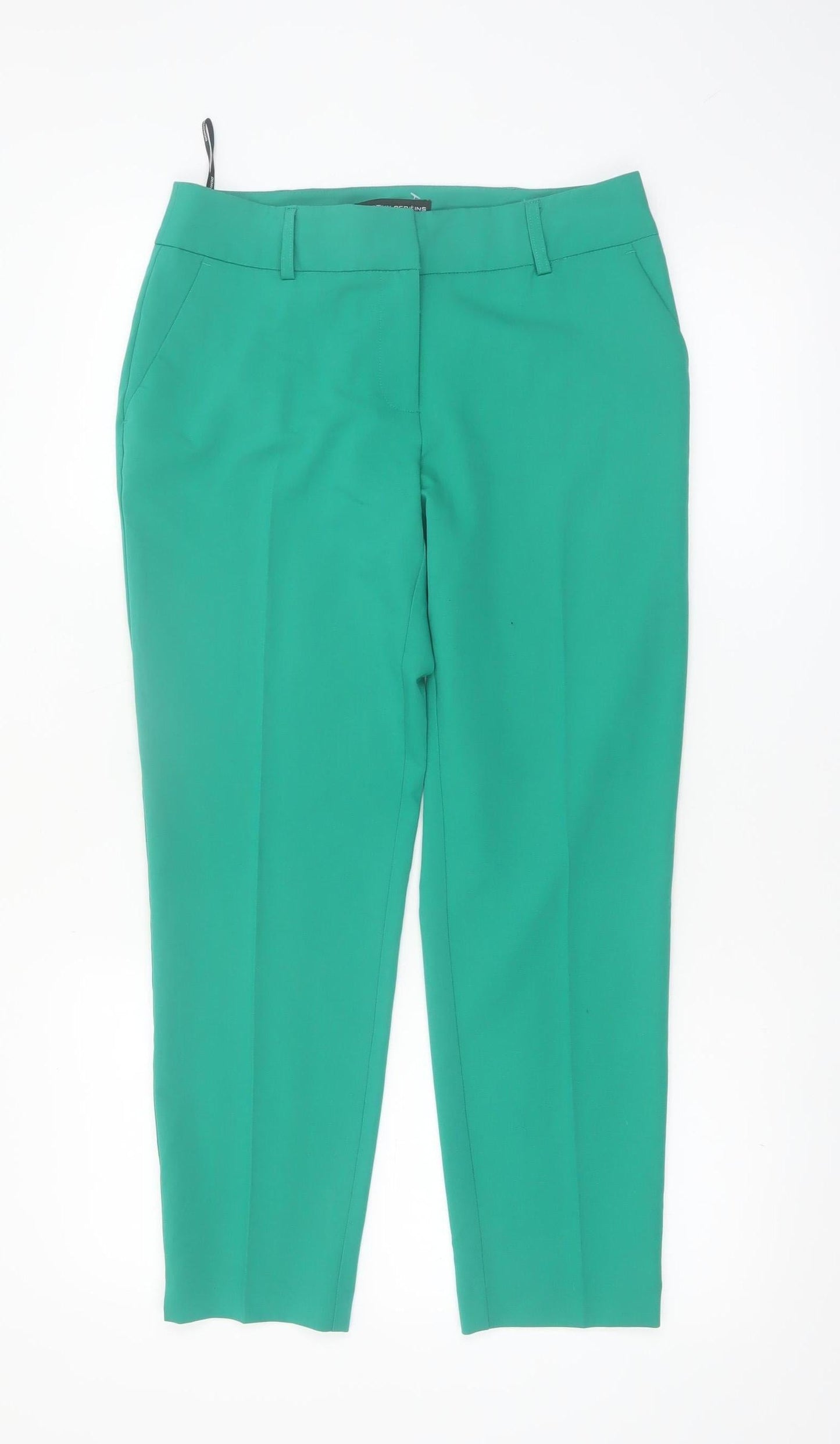 Dorothy Perkins Women Green Cropped Slim Trousers Size 8