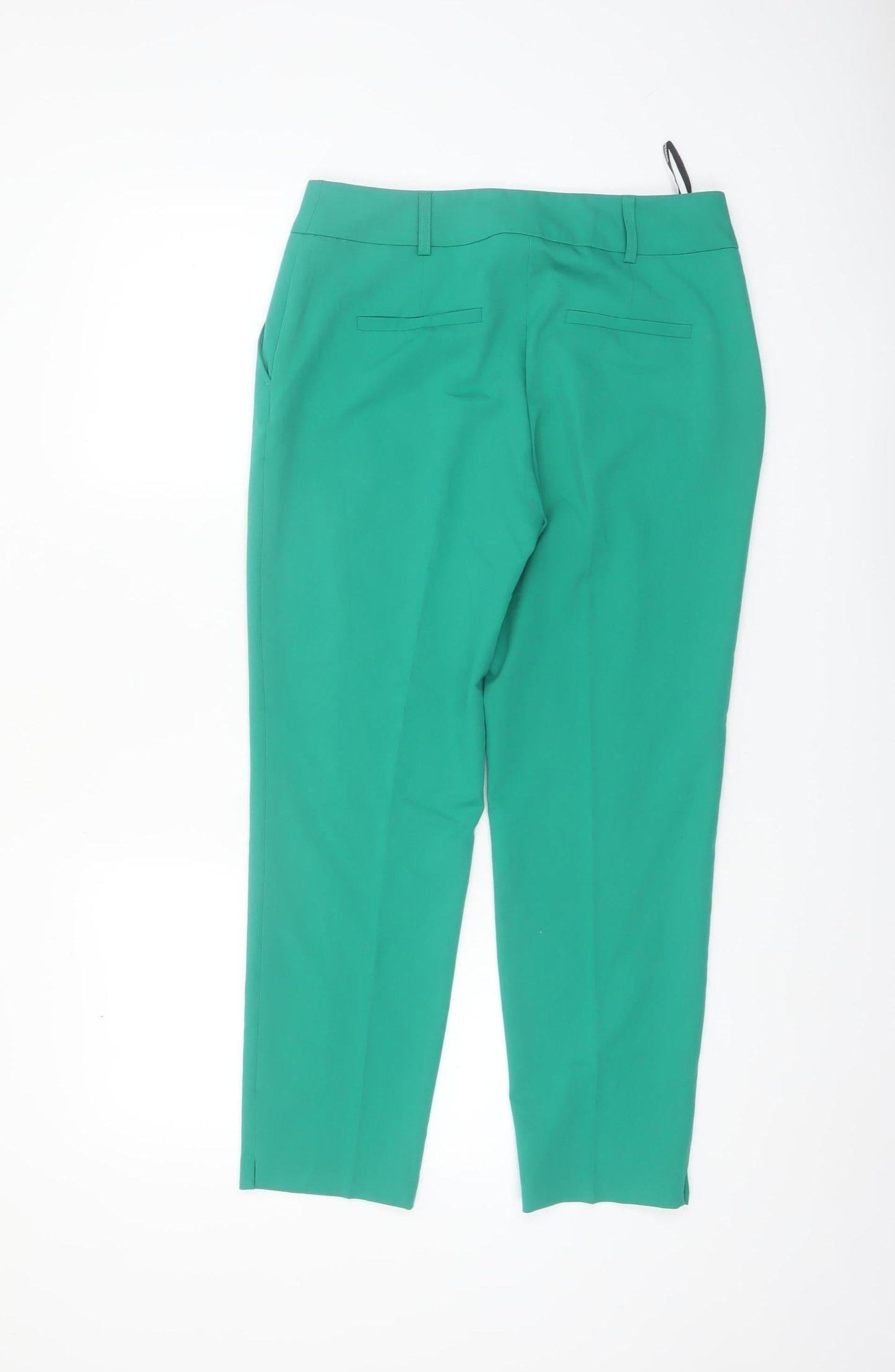 Dorothy Perkins Women Green Cropped Slim Trousers Size 8