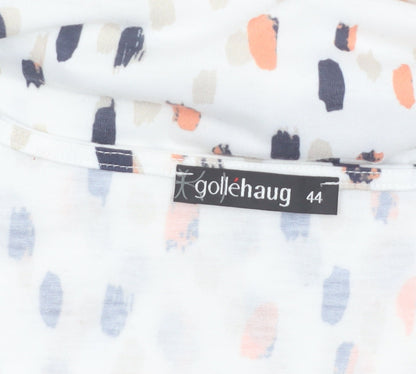 Gollehaug Women’s Multicoloured Short Sleeve V-Neck Blouse Size 16