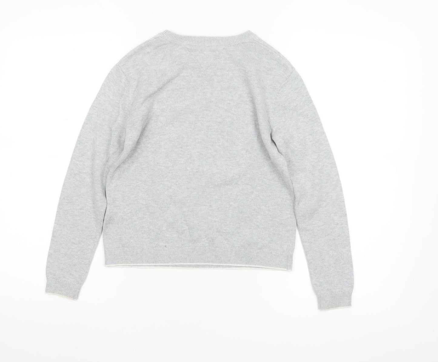 Tommy Hilfiger Boys Grey Graphic Knit Jumper Size 140 (10 Years)