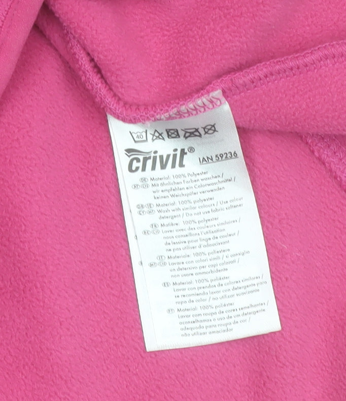 Crivit Women’s Pink Full Zip Fleece Jacket Size 18 Outdoor Mid-Length