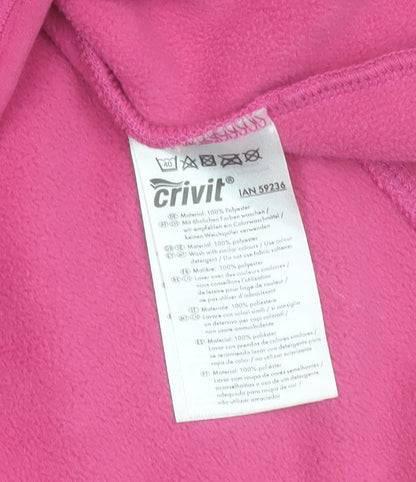 Crivit Women’s Pink Full Zip Fleece Jacket Size 18 Outdoor Mid-Length