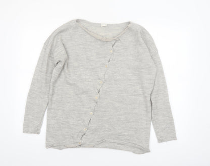 Poetry Women Grey Alpaca Silk Long Sleeve Cardigan UK 12