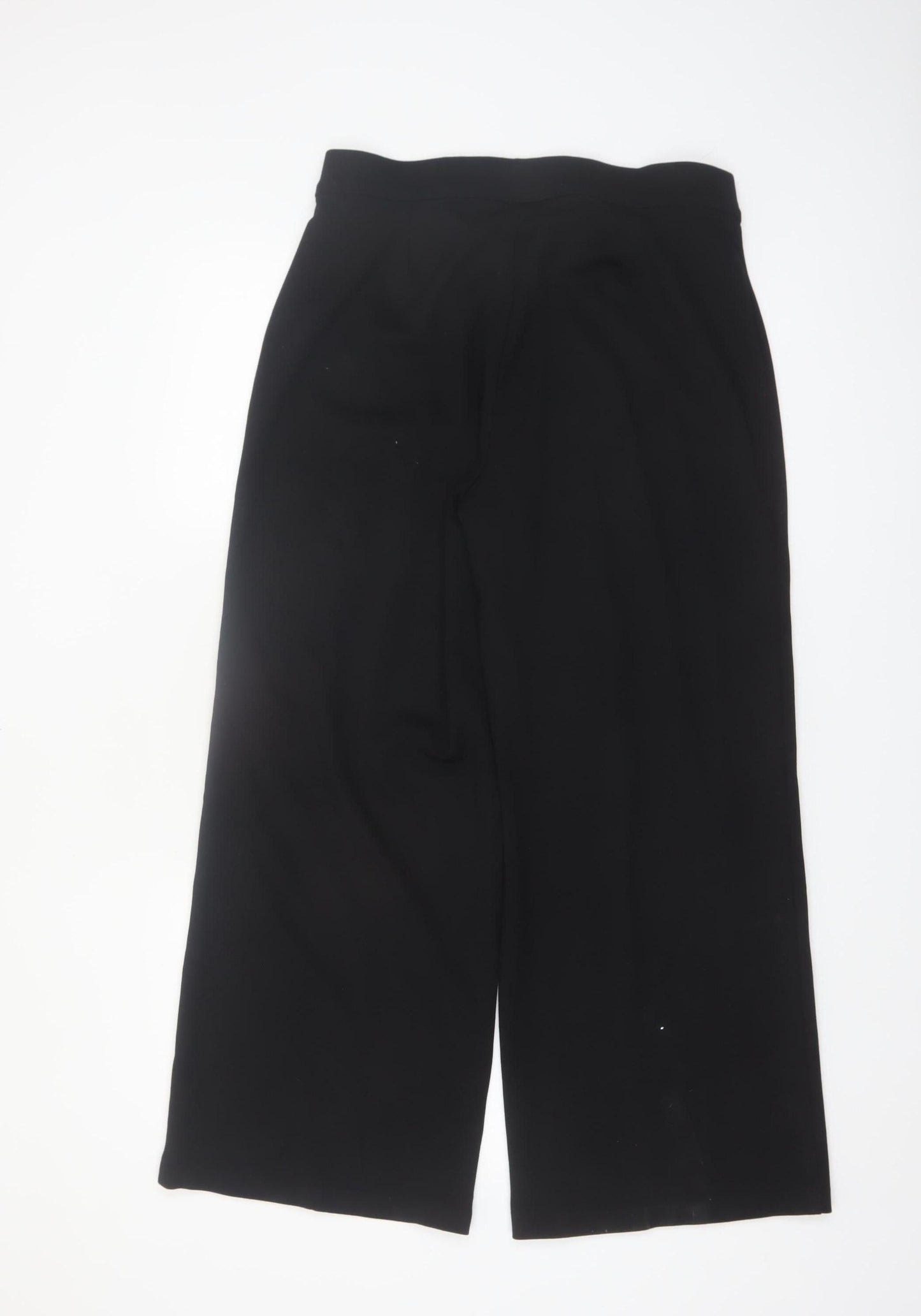 Marks and Spencer Womens Black Size 14 Wide-Leg Trousers