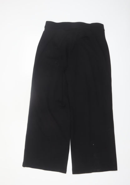 Marks and Spencer Womens Black Size 14 Wide-Leg Trousers