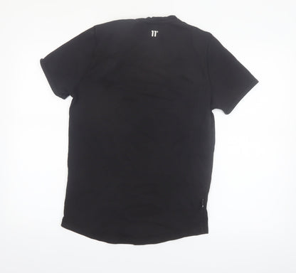 11 Degrees Men's Black XS Slim Fit Crew Neck T-Shirt