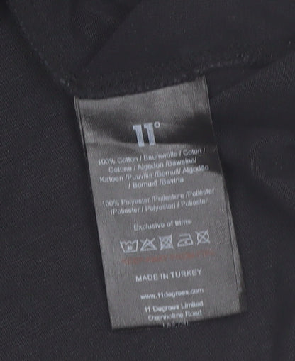 11 Degrees Men's Black XS Slim Fit Crew Neck T-Shirt