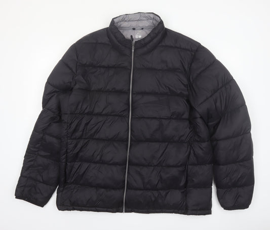 Dunnes Stores Men's Black 2XL Puffer Jacket Water Resistant
