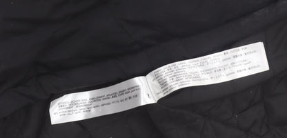 Zara Women Black Faux Fur Hooded Parka Coat Size 10