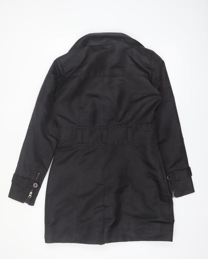 Philosophy Blues Original Women's Black Long Trench Coat Size 10