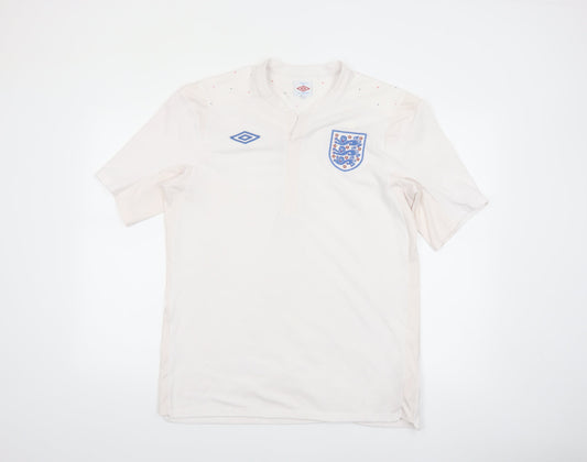 Umbro Men's White England 42 Short Sleeve Sports T-Shirt