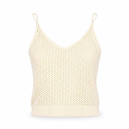 Mango Women’s Ivory Knit Camisole Tank Top Size 8