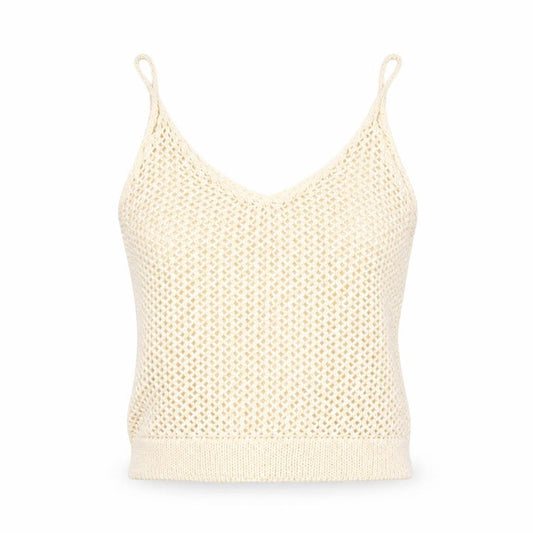 Mango Women’s Ivory Knit Camisole Tank Top Size 8