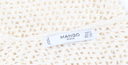 Mango Women’s Ivory Knit Camisole Tank Top Size 8