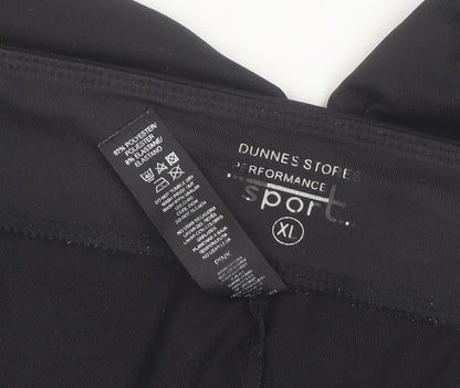 Dunnes Stores Women Black Colourblock XL Performance Leggings