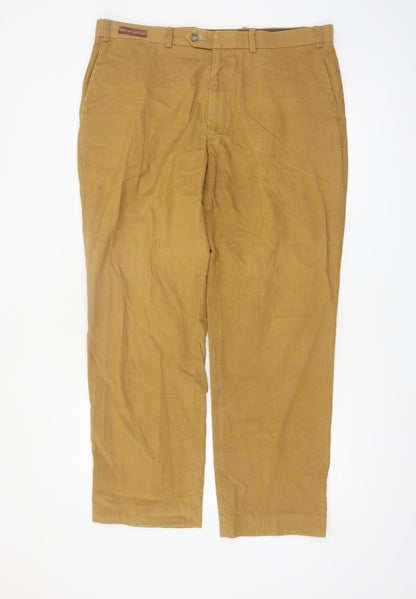 Marks and Spencer Men’s Beige Chino Trousers 38W 31L Cotton Cashmere