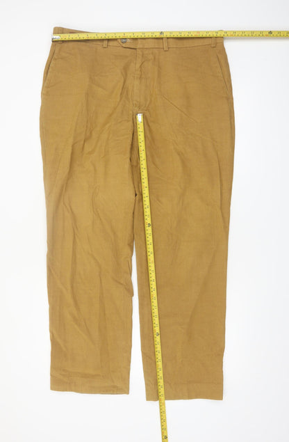 Marks and Spencer Men’s Beige Chino Trousers 38W 31L Cotton Cashmere