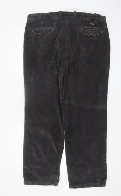 Marks and Spencer Blue Harbour Men's Grey Corduroy Trousers 38W 31L