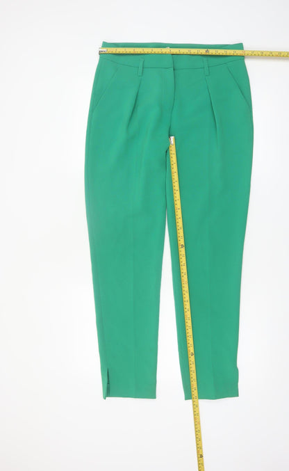 Claudie Pierlot Women Green Cropped Tapered Trousers Size 10