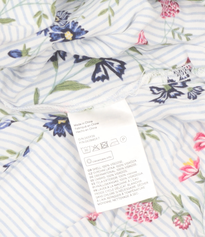 H&M Mama Women’s Multicoloured Floral Knee Length A-Line Maternity Dress Size 8
