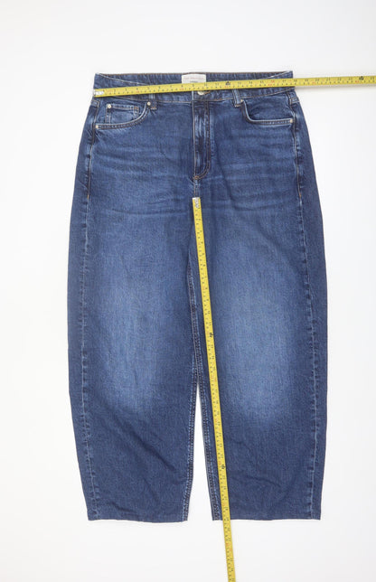 Marks and Spencer Women’s Blue Slouchy Mom Jeans Size 16 Regular Denim