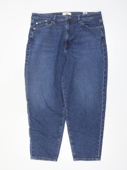 Marks and Spencer Women’s Blue Mom Jeans Size 16 Regular Fit
