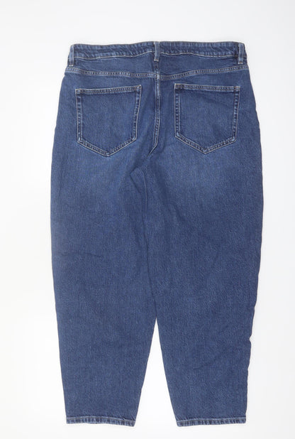 Marks and Spencer Women’s Blue Mom Jeans Size 16 Regular Fit