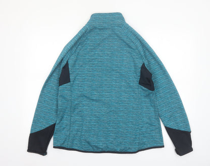Dunnes Stores Women Blue Track Jacket Size L Lightweight Zip Activewear