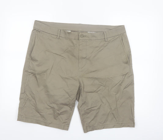 Dunnes Stores Men's Beige Chino Shorts 40in Regular Fit Cotton Blend