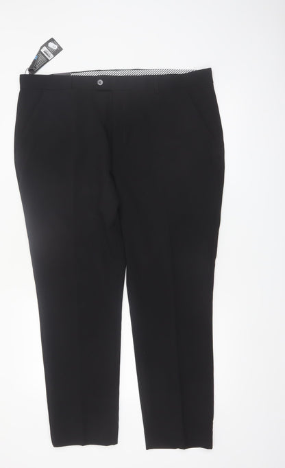 Dunnes Stores Men's Black 40in Regular Fit Dress Pants Trousers