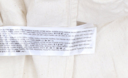 Mango Girls Ivory Embroidered Boho Cotton Linen Knee Length Dress 13-14 Years