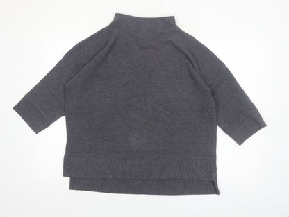 French Connection Womens Grey Mock Neck 3/4 Sleeve Top XS