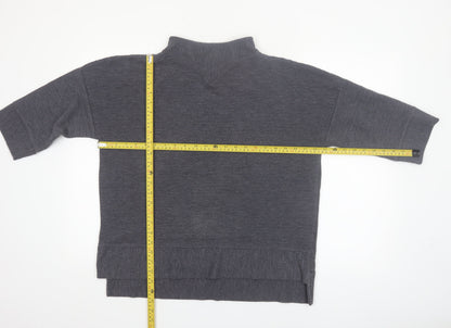 French Connection Womens Grey Mock Neck 3/4 Sleeve Top XS