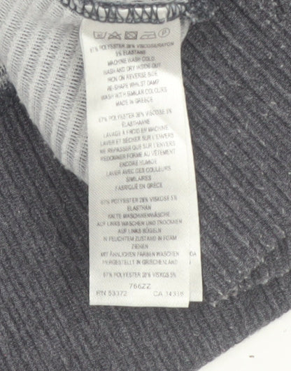 French Connection Womens Grey Mock Neck 3/4 Sleeve Top XS
