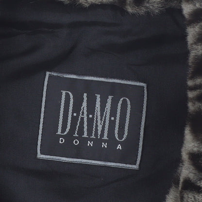 Damo Donna Women's Brown Leopard Faux Fur Waistcoat Size 10