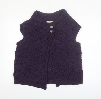 Oonagh O'Neill Women's Purple Chunky Knit Sleeveless Vest L